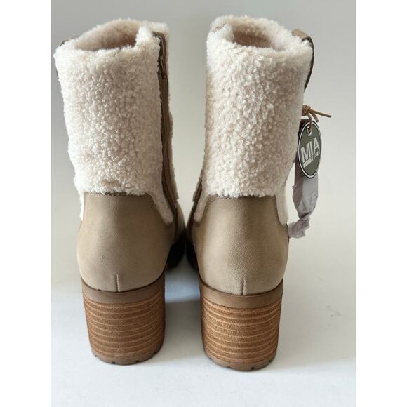 MIA Jakob Boots Booties fur Stone ZipperSize 6.5 M NWT - Picture 5 of 8